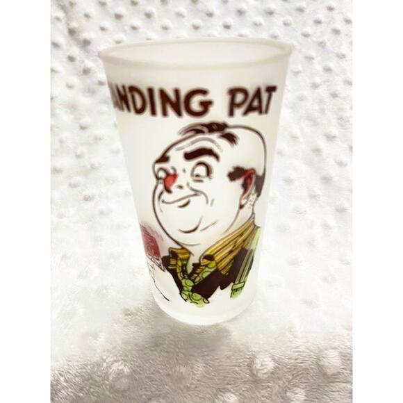 Vintage Federal Glass Frosted Tumbler Caricature Gambling Poker Glasses-3 RARE - Picture 7 of 10